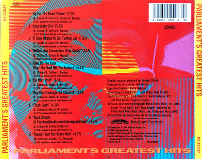 Parliament : Parliament's Greatest Hits (P. Funk; Uncut Funk... The Bomb) (CD, Comp, Club)