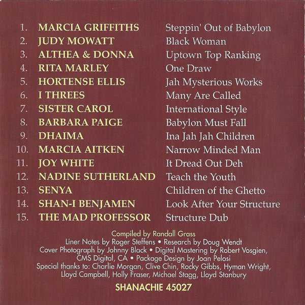 Various : Women In Reggae: Roots Daughters - Holding Up Half The Sky (CD, Comp)