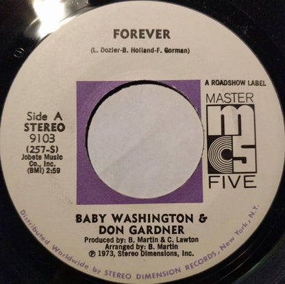 Baby Washington & Don Gardner : Forever (7", Son)