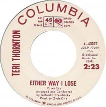 Teri Thornton : Either Way I Lose (7", Promo)