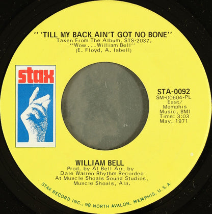 William Bell : A Penny For Your Thoughts / 'Till My Back Ain't Got No Bone (7", Single, PL )