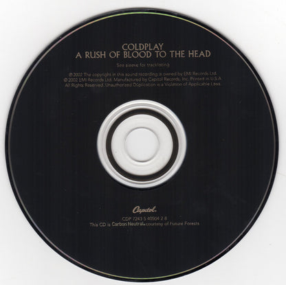 Coldplay : A Rush Of Blood To The Head (CD, Album, RE, Cin)