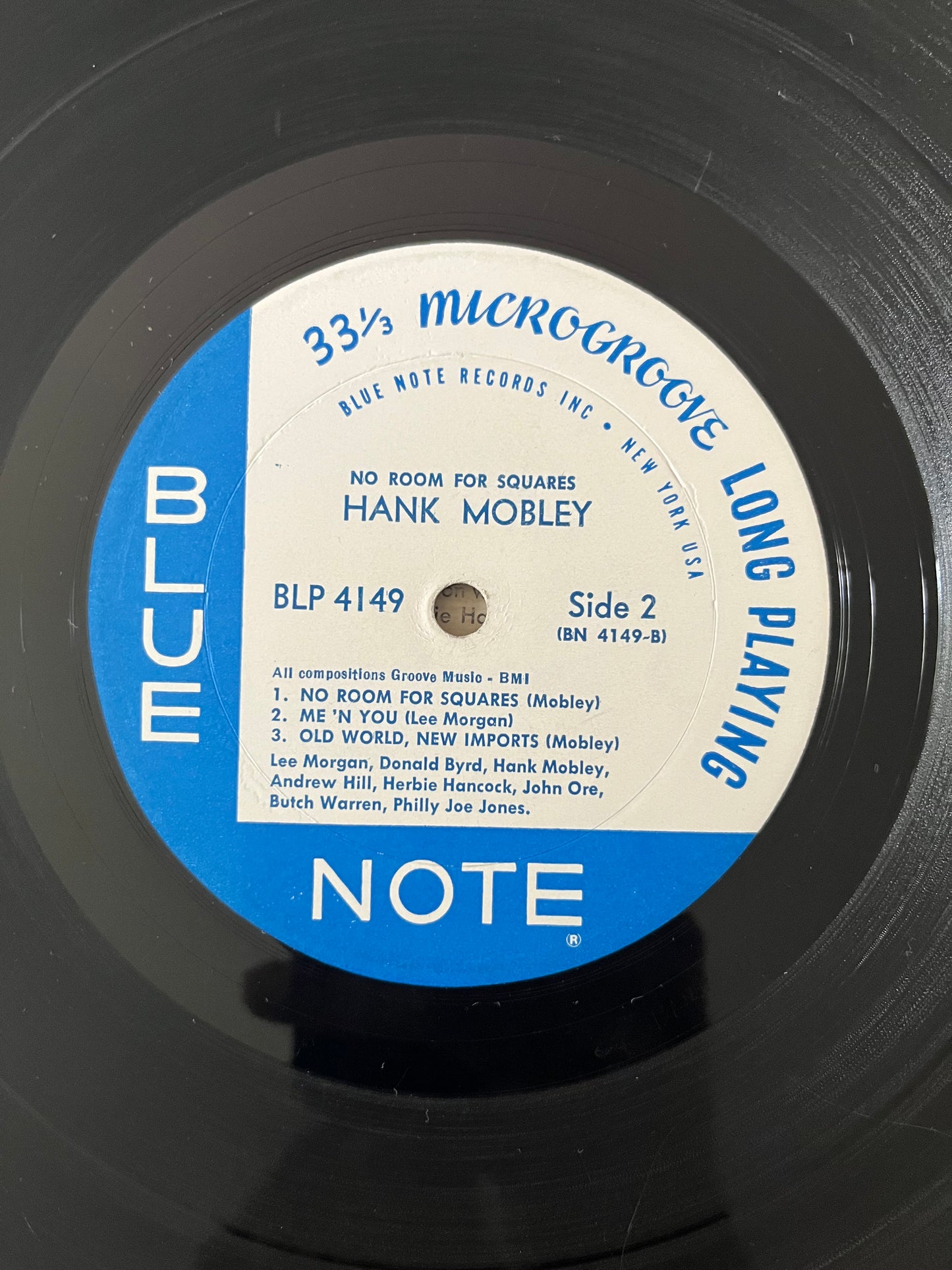 Hank Mobley - No Room For Squares (LP, Album, Mono) VG