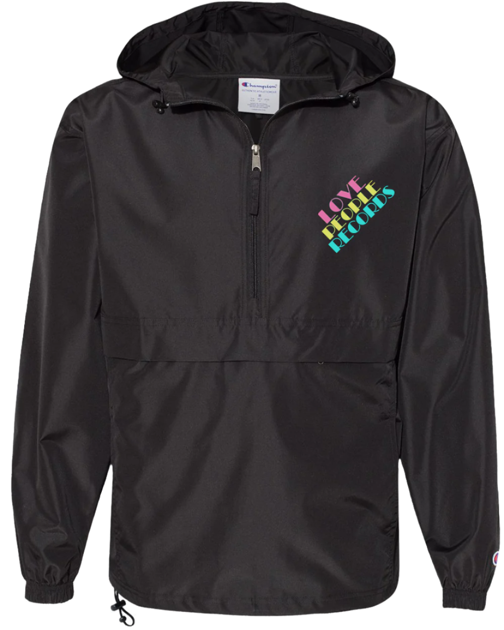 Hooded half zip windbreaker online