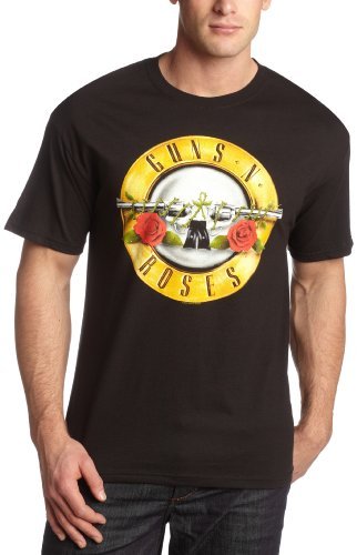 Guns N Roses - Men'S Guns N Roses Bullet T-Shirt,Black,Large (LP) M