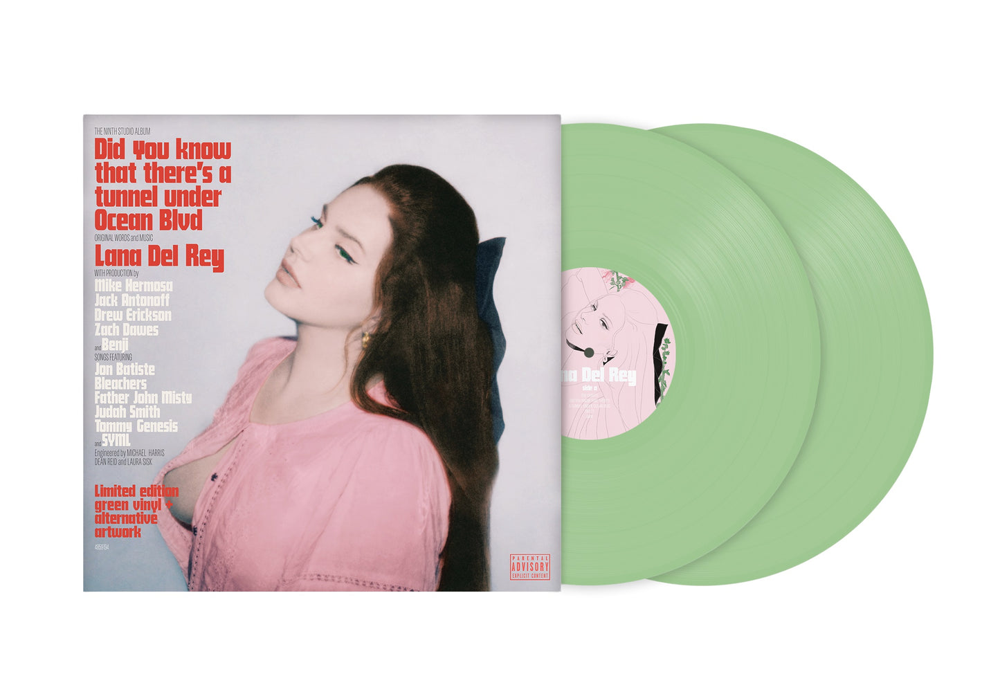 Lana Del Rey - Did You Know That There's A Tunnel Under Ocean Blvd (Alt. Cover) [Explicit Content] (Indie Exclusive, Limited Edition, Colored Vinyl, Green) (2 Lp's) (LP) M