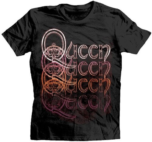 Queen Repeat Logo Black Ss Tee 2Xl - Queen Repeat Logo Black Ss Tee 2Xl (LP) M