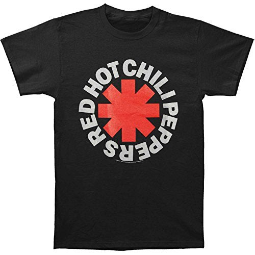 RED HOT CHILI PEPPERS - Men'S Rhcp Classic Asterisk T Shirt, Black, Small (LP) M