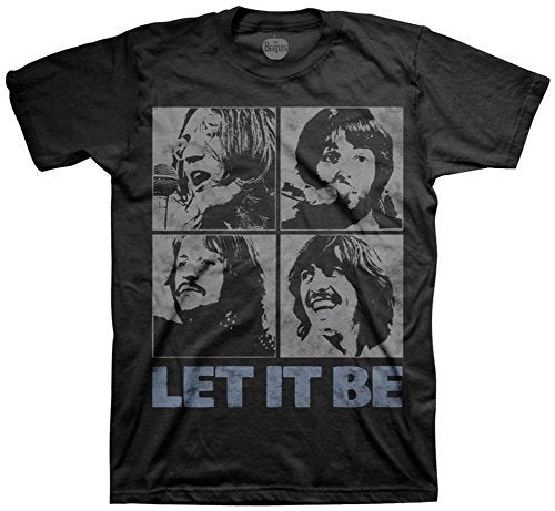 The Beatles - Men'S Beatles Let It Be T-Shirt ,Black , Medium (LP) M
