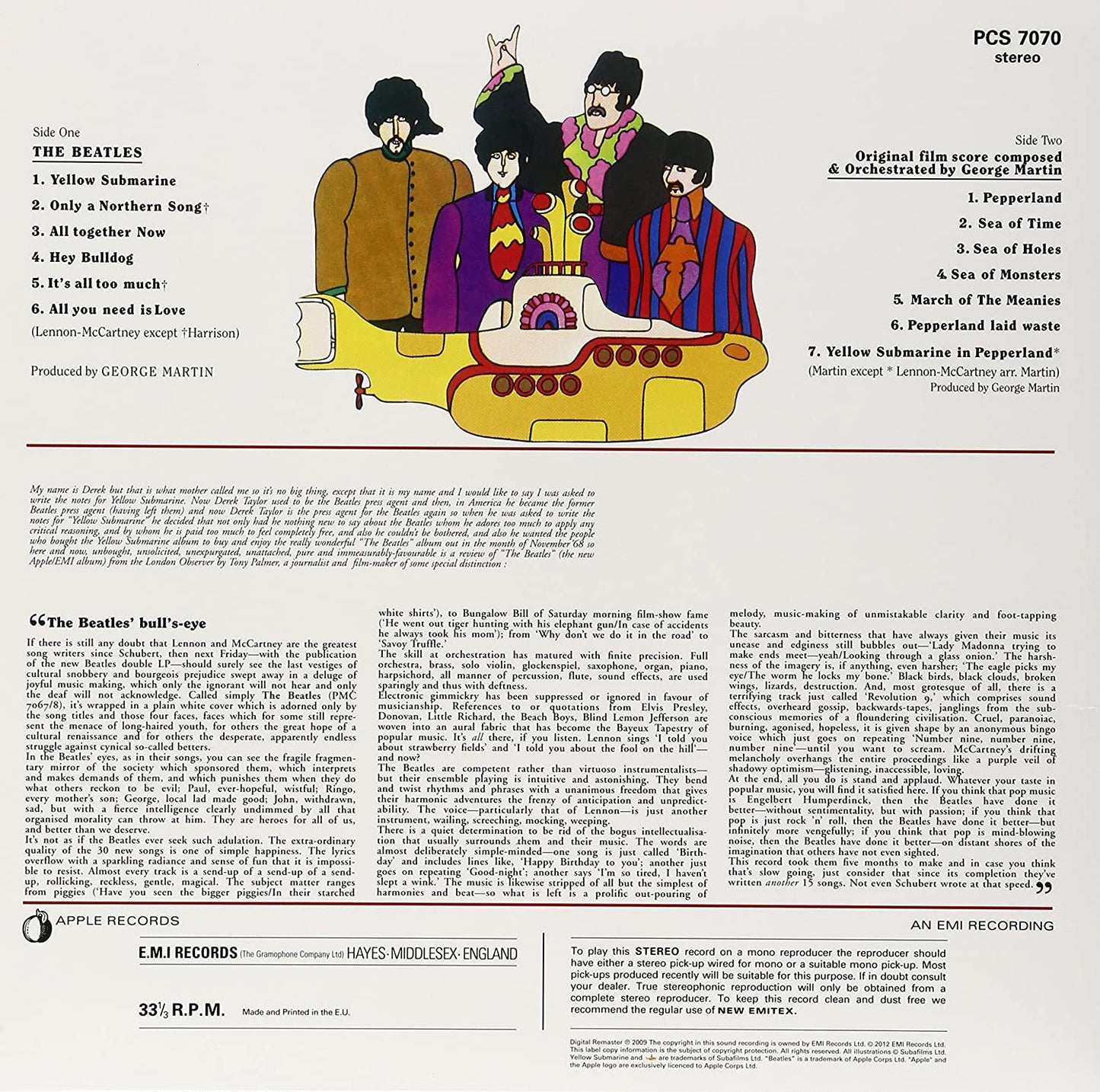 The Beatles - Yellow Submarine (180 Gram Vinyl, Remastered, Reissue) (LP) M