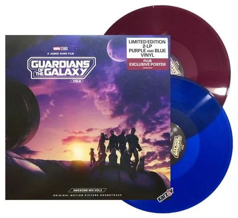 Various Artists - Guardians Of The Galaxy Vol. 3: Awesome Mix Vol. 3 (Limited Edition, Translucent Grape & Cobalt Blue Colored Vinyl, Bonus Poster) (2 Lp's) (LP) M