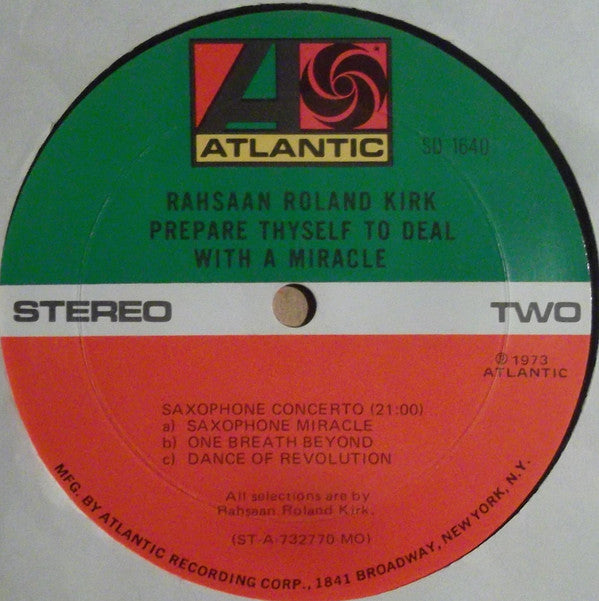 Rahsaan Roland Kirk* : Prepare Thyself To Deal With A Miracle (LP, Album, MO)