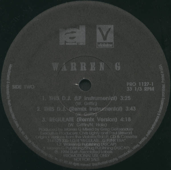Warren G : This DJ (12", Single, Promo)