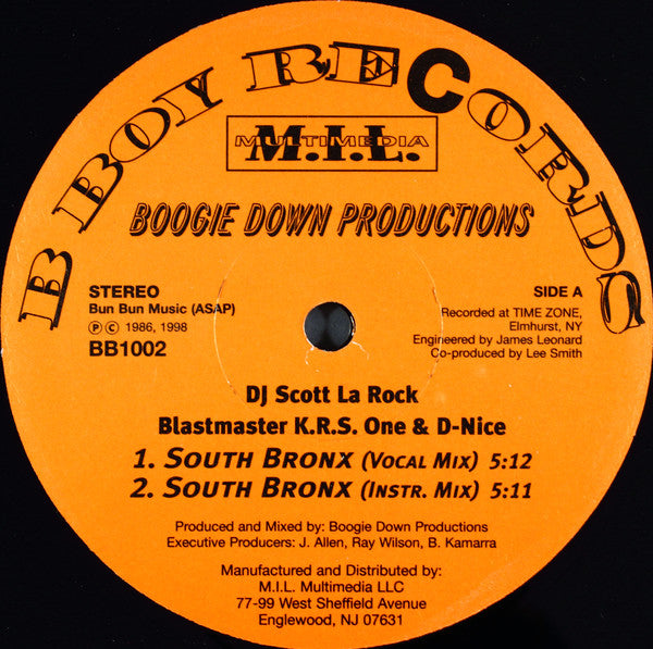 Boogie Down Productions : South Bronx / The P Is Free (12", RE)