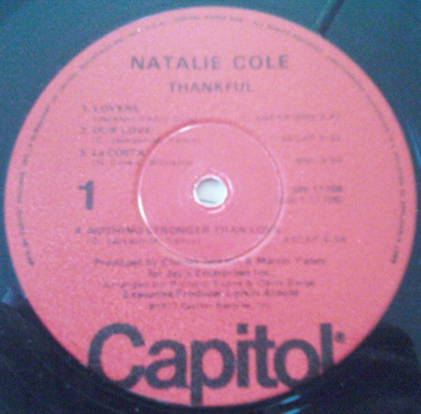 Natalie Cole : Thankful (LP, Album, Win)