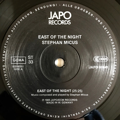 Stephan Micus : East Of The Night (LP, Album)