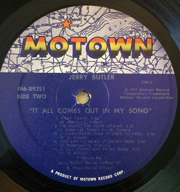 Jerry Butler : It All Comes Out In My Song (LP, Album)