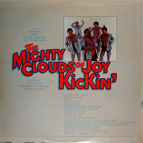 The Mighty Clouds Of Joy : Kickin' (LP, Album, San)