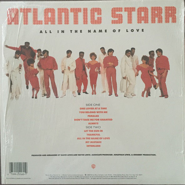 Atlantic Starr : All In The Name Of Love (LP, Album)