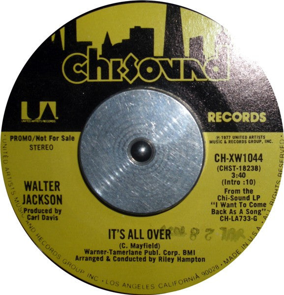 Walter Jackson : It's All Over (7", Promo)