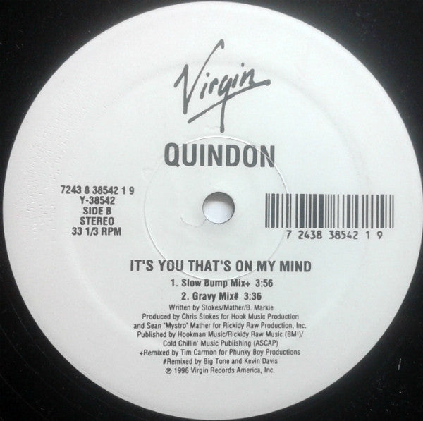 Quindon : It's You That's On My Mind (12")