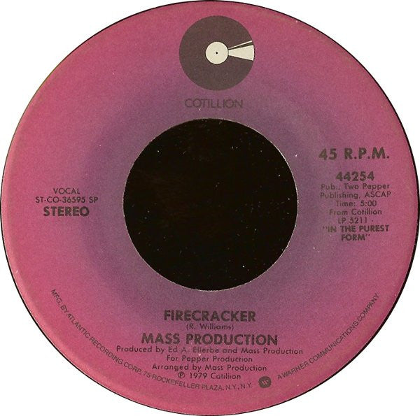 Mass Production : Firecracker / With Pleasure (7", Single, SP )