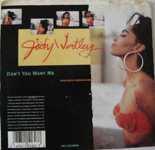 Jody Watley : Don't You Want Me (7")