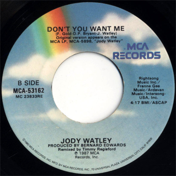 Jody Watley : Don't You Want Me (7")