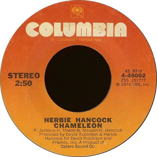 Herbie Hancock : Chameleon / Vein Melter (7", Single, Styrene, Ter)