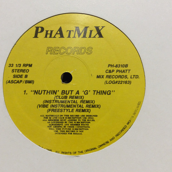Various : Nuthin' But A 'G' Thing/Who Am I/U.N.I.T.Y./Swing It Out Here (12")