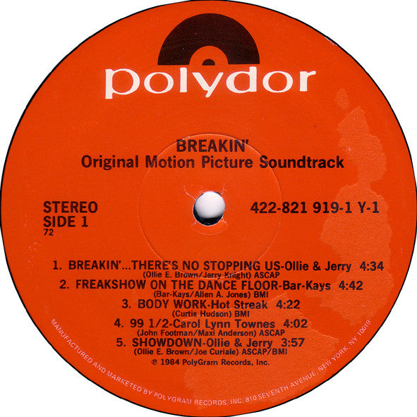 Various : Breakin' - Original Motion Picture Soundtrack (LP, Comp, 72 )