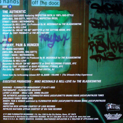 Ruthless Bastards : The Authentic / Misery, Pain & Hunger (12")