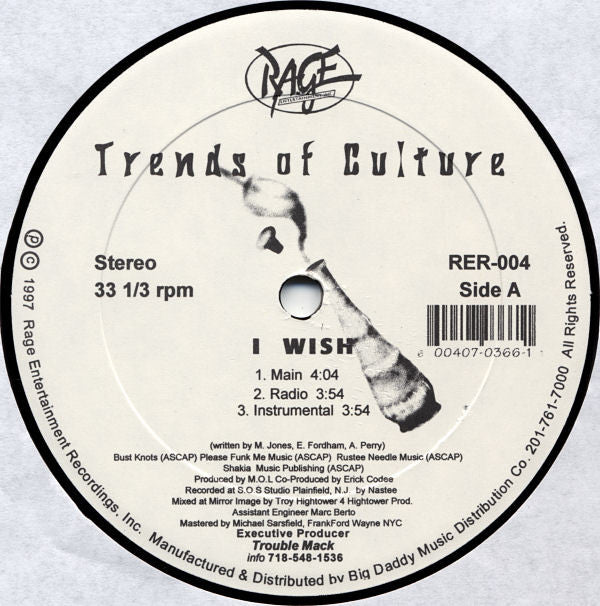 Trends Of Culture : I Wish (12")