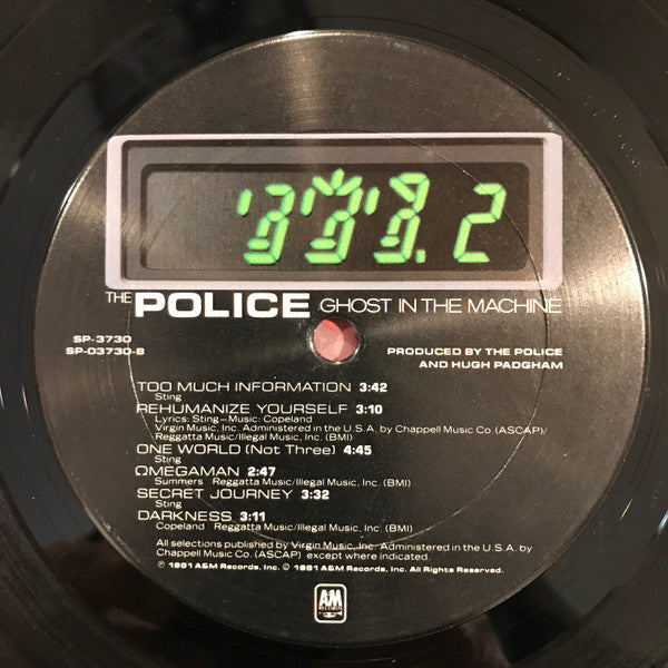 The Police : Ghost In The Machine (LP, Album, Eur)