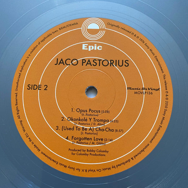 Jaco Pastorius : Jaco Pastorius (LP,Album,Limited Edition,Numbered,Reissue,Stereo)