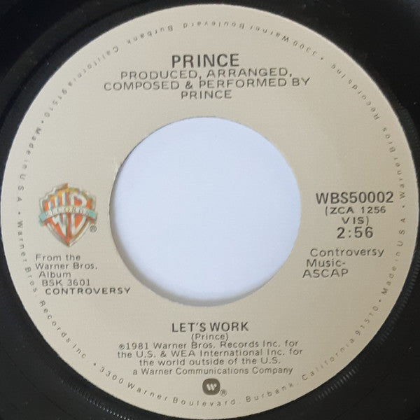 Prince : Let's Work (7", Single, Win)