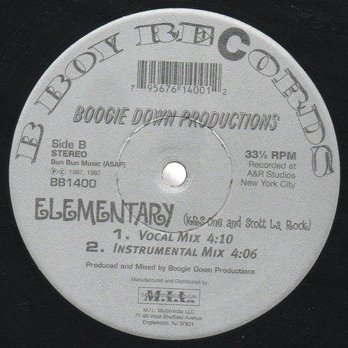 Boogie Down Productions : Poetry / Elementary (12", RE)