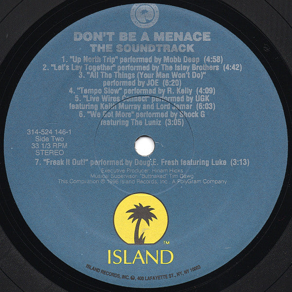 Various : Don't Be A Menace To South Central While Drinking Your Juice In The Hood - The Soundtrack (LP, Comp)