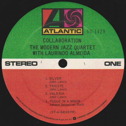 The Modern Jazz Quartet With Laurindo Almeida : Collaboration (LP, Album, RE, Pre)