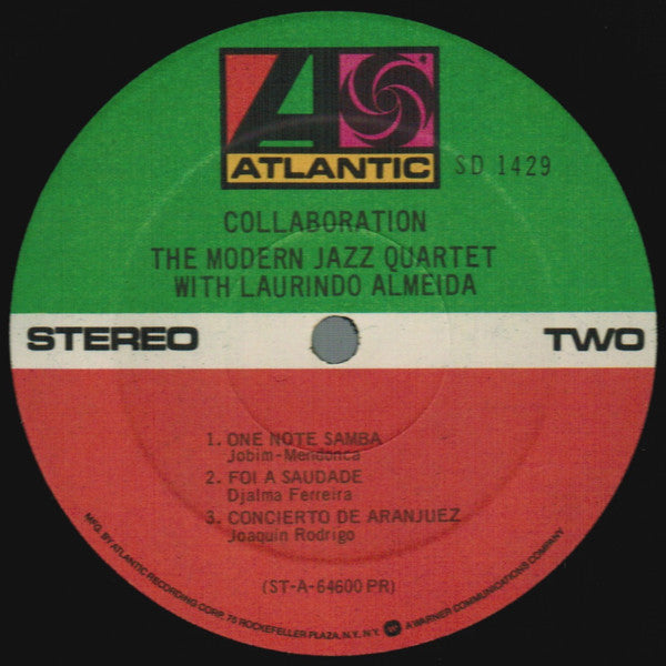The Modern Jazz Quartet With Laurindo Almeida : Collaboration (LP, Album, RE, Pre)