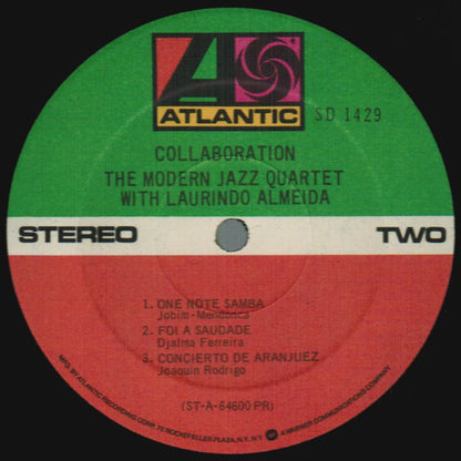 The Modern Jazz Quartet With Laurindo Almeida : Collaboration (LP, Album, RE, Pre)