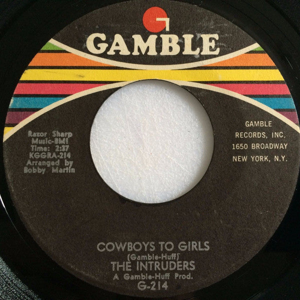 Intruders, The : Cowboys To Girls / Turn The Hands Of Time (7",45 RPM,Single)