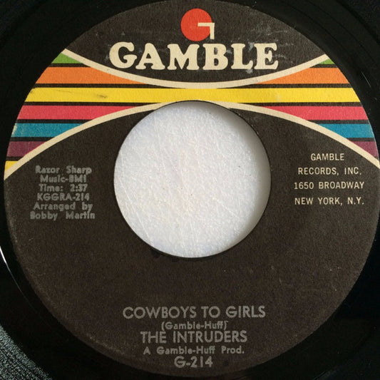 Intruders, The : Cowboys To Girls / Turn The Hands Of Time (7",45 RPM,Single)