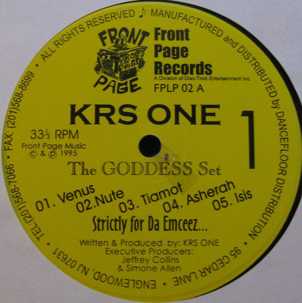 KRS-One : The Goddess Set / Strictly For Da Emceez... (LP, Comp)