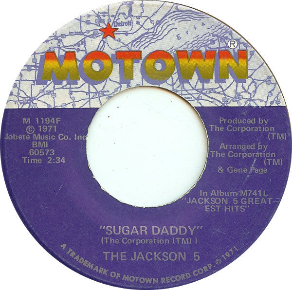 The Jackson 5 : Sugar Daddy / I'm So Happy (7", Single)