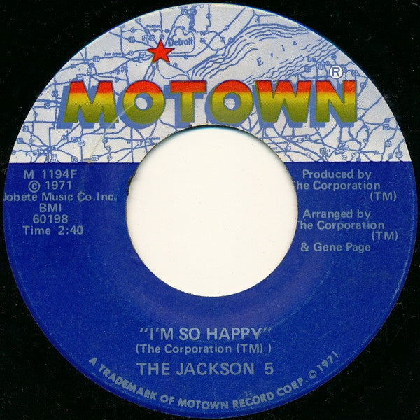 The Jackson 5 : Sugar Daddy / I'm So Happy (7", Single)