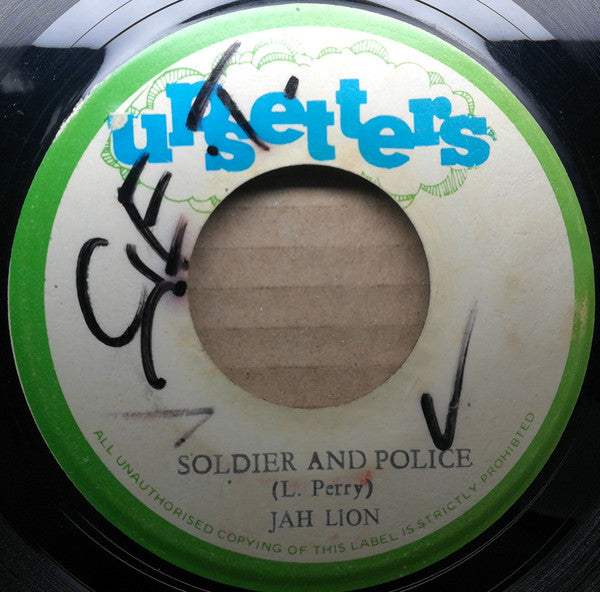 Jah Lion : Soldier And Police / Dub Of Justice (7", Single)
