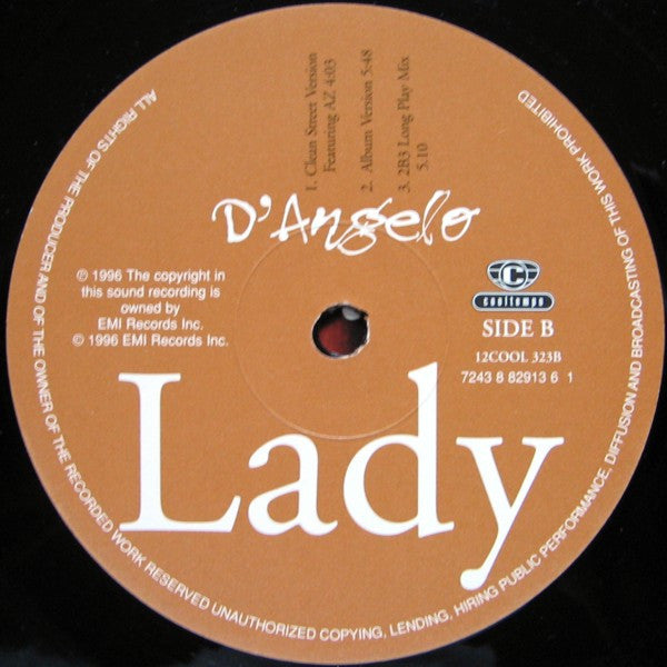 D'Angelo : Lady (12", Single)