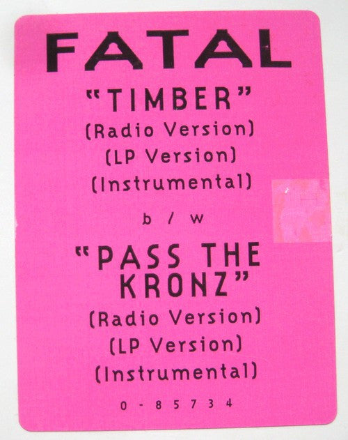 Joe Fatal : Timber / Pass The Kronz (12", Promo)