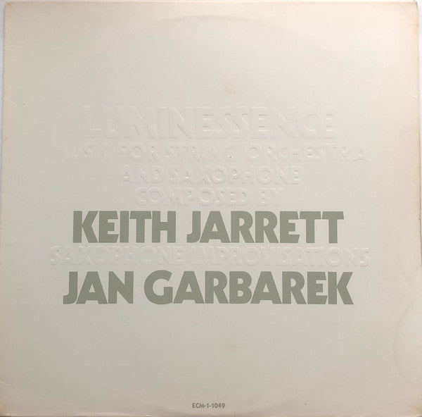 Keith Jarrett, Jan Garbarek : Luminessence (LP)
